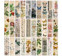 30 Marcapáginas Estéticos Vintage de Papel Con Patrón Elegante para Amantes de Los Libros - Accesorios de Libro de Estilo Simple y Natural