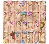 30 marcapáginas vintage, marcapáginas de papel con 30 patrones diferentes, accesorios para libros, estilo natural, marcadores de libro, marcador de dragón, mariposa, flor, planta, marcapáginas, 15 x 4