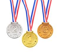 30 medallas de números, medallas de oro y plata y bronce con cinta, premios ganadores de 1ª, 2ª y 3ª medallas de metal para niños, medallas de ganador de estilo olímpico para el día del deporte