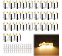 30 mini luces LED para iluminación de casa de muñecas, luz blanca cálida, pequeñas luces LED con batería y puntos adhesivos, miniluces para casa de muñecas, miniatura para modelos en miniatura, globo