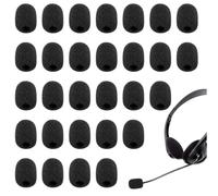 30 miniauriculares para micrófono, cubierta de espuma antiviento, filtro pop para una variedad de micrófonos de auriculares, reducción de ruido