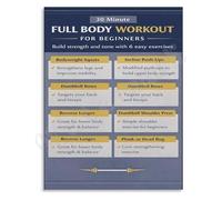 30 Minute Fitness Poster Full Body Beginner Workout Chart Step by Step Exercise Guide Wall Art for Apartment Gym(Unframed,08x12inch(20x30cm))