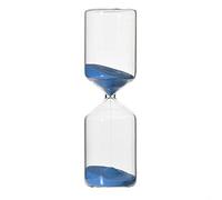 30 Minute Sand Timer | Cylinder Glass Sand Clock for Young Users Time Management/Office Desk Decor | Decorative Home Ornament & Distinctive Present (Blue)