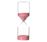 30 Minute Sand Timer | Cylinder Glass Sand Clock for Young Users Time Management/Office Desk Decor | Decorative Home Ornament & Distinctive Present (Pink)