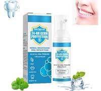 30 ml Herbal Whitening Oral Repair Foam Teeth Whitening Mousse Foam Herbal Super Whitening Teeth Toothpaste for Teeth Whitening Dental Pasta Blanqueadora Dientes Blancos Elimina el mal aliento y el