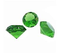 30 mm-150 mm de cristal verde diamante FengShui adornos para el hogar bola decorativa para bodas miniaturas accesorios regalos, 40 mm 1 pieza