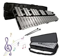 30 Note Foldable Xylophone Percussion,with Wooden Frame and Aluminum Bars,Bars with 2 Drumsticks, with Carry Bag,Professional Percussion Instrument Set for Adult, Student