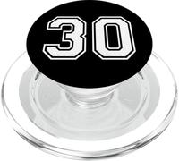 30 Number Thirty Team Sports Diseño gráfico a juego Varsity PopSockets PopGrip para MagSafe