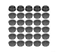 30-Pack 35mm Round Air Vents Cubierta de gabinete de plástico (negro) | Paquete de 30 unidades, 35 mm de diámetro, plástico ABS, a prueba de humedad, ideal para armarios y armarios