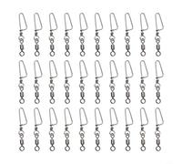 30 Pack Ball Bearing Swivels Snap Coastlock 30 Pack Ball Bearing(2/0) | 30 pack para value, ball bearing smooth spin, coastlock snap, prevents line twist, steel
