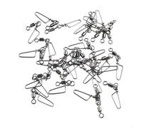 30 Pack Ball Bearing Swivels Snap Coastlock 30 Pack Ball Bearing(6) | 30 pack para value, ball bearing smooth spin, coastlock snap, prevents line twist, steel