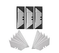 30 Pack Utility Knife Blades, SK5 Steel Heavy Duty Box Cutter Replacement Blades with Plastic Case, Standard Size Razor Blades for Most Standard Utility Knives