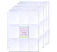 30 Páginas 540 Bolsillos Fundas para Cartas,Fundas Ultra-Transparentes para Cartas A4,9 Bolsillos Protectores de Páginas para Cartas,Tarjetas de Béisbol,Tarjetas Deportivas,Cupones,Tarjetas de Visita