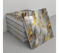 30 paneles de pared de mármol autoadhesivos for baño, impermeables, de espuma de PVC for sala de estar, baño y cocina.(C7)