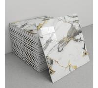 30 paneles de pared de mármol autoadhesivos, impermeables, resistentes al calor, adhesivos de espuma de PVC de 30 x 30 cm for salas de estar, cocinas y dormitorios.(A7)