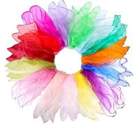 30 paños de malabares - Paños de danza, paños de gasa, bufandas de malabares coloridos, toallas de baile cuadradas, toallas de danza, toallas de malabarismo, toallas de gimnasia, accesorios para