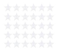 30 parches de estrellas para planchar, parches de estrella Ymapinc blancos para planchar o coser, parches bordados para ropa, jeans, bolsos, sombreros, decoración de reparación