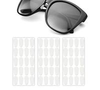 30 pares de almohadillas de nariz autoadhesivas para gafas, almohadillas de silicona antideslizantes, adecuadas para gafas de sol y gafas de sol (1 mm transparente)