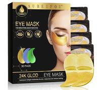 30 pares Gold Nutre Parches Ojos,Mascarilla para el contorno de ojos hidratante y refrescante,Cuidado eye Parches,mejora la apariencia de la piel del contorno de ojos,ayuda a revitalizar(Dorado)