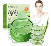 30 Pares Máscara para Los Ojos, Aloe Vera Mascara Para Los Ojos, Colágeno Máscara para Los Ojos, Hydrogel Eye Pads, Alivia las Ojeras y la Hinchazón, Hidratante de Larga Duración