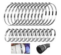 30 Pcs Abrazaderas Metalicas para Tubos, Abrazaderas Metalicas de Presion, Abrazadera Metalica de Acero Inoxidable, 20-120 mm CV Bridas Metalicas para Tubo, para Fijación Tubería