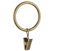 30 PCS Antique Brass Clips Curtain Hooks for Curtain Rod This Drapery Curtain Ring with Clips Hook Fit Up to 1.0~1.25 -inch Drapery Panel (