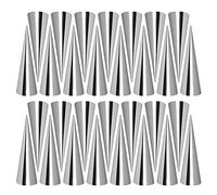 30 Pcs Cannoli Molde Tubos, FantasyDay Juego de Moldes de Cuerno de Crema Moldes de Acero Inoxidable Molde de Croissant - Repostería Moldes para Cannoli Repostería Panqueques