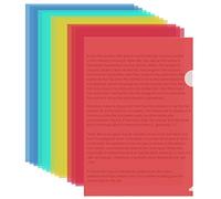 30 Pcs Carpetas Portafolios de Plástico A4, Transparentes Cubierta de Protección de Archivo, A4 Sobre Carpeta Fundas de Archivo para Escuela Hogar Oficina Documentos Clasificación (Vistoso)