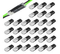 30 PCS Conectores Eléctricos Rápidos, Bornas De Conexión Eléctrica, Empalmes Cables Eléctricos, Conector De Cable De 2 Pines, Conector De Alambre De Baja Tensión Para 18-22AWG Cable