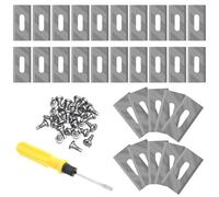 30 Pcs Cuchilla Cortacesped, Cuchillas de Robot Cortacésped para Husqvarna, Automower, McCulloch, Flymo, Fabricadas en Acero Inoxidable, Incluyen 30 Tornillos Y Un Destornillador