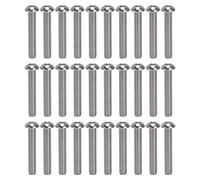 30 Pcs Hex Socket Button Head Screw Set, M10x1.5 Coarse Thread Stainless Steel Screws, A2-70 Grade Fasteners with ISO7380 Standard for Automotive Engineering and DIY Projects (M10*60)