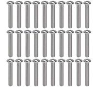 30 Pcs Hex Socket Button Head Screw Set, M10x1.5 Coarse Thread Stainless Steel Screws, A2-70 Grade Fasteners with ISO7380 Standard for Automotive Engineering and DIY Projects (M10*55)