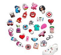 30 Pcs Pines para zapatos de Crocs, Charms Adornos para Zapato Pins Decoración de Zapatos para Médicos Enfermeras Niños, Accesorios Jibbitz Crocs de PVC