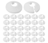 30 Pcs Tapa de Tubo de Radiador Blanco Anillo Plástico Cubierta 16mm Blanco | Tapón Fundas, Decorativas de Tubería, para de Calefacción Tapones, para Tubos de Embellecedor