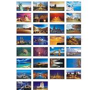 30 Pcs Tarjetas Postales Artísticas Postales Foto Tarjetas de Regalo de Souvenirs de Viaje, alrededor del mundo 2