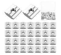 30 PcsTuercas de T Track, M6 Tuercas de Perfil Aluminio, Tuercas de Ranura en T de Cabeza de Martillo 8 - tipo B, Tuerca para ranura de extrusión de Perfiles de Aluminio 3030