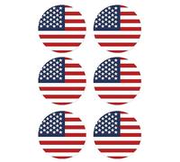 30 Pegatinas Bandera de USA. Stickers Forma Redonda para Coche, Moto, Bicicleta y Casco. Resistentes al Agua y al Sol. Uso Exterior
