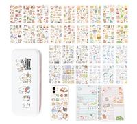 30 pegatinas para álbumes de recortes Kawaii DIY para niños, adultos, para la decoración del libro de visitas, álbumes, revistas, 5 juegos de pegatinas lindas