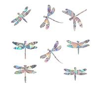 30 pegatinas para ventanas de Libélula Prisma para pájaros y patadas de pájaros, pegatinas anticolisión, detener a los pájaros volando en la ventana