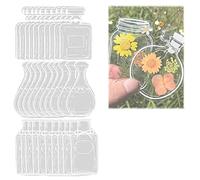 30 Pegatinas Transparentes de Marcadores de Flores Secas, Cristalería Casera de Bricolaje, Elegante y Vívido, Mejora el Interés de Lectura, Hecho de PET, Ideal para Amantes de la