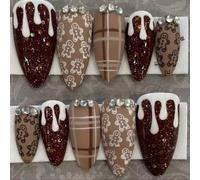 30 pezuñas de Navidad con diseño de figura de nieve forrada de plan centelleado moldeado fraudulento verde ABS mate para incidentes cíclicos, elegante tuerca marrón fraudulenta para todos los días