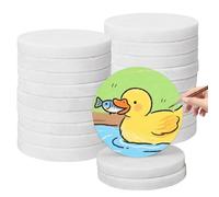 30 piedras planas para pintar, diámetro de 5 cm, piedras planas redondas, piedras naturales, piedras decorativas, rocas blancas, piedras pintadas para arte, manualidades, acuarios, jardín, decoración