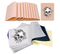 30 Piel Sintética Tatuajes Papel Set, Unihuby 10pcs Piel Tatuajes 20pcs Papel de Transferencia Pieles para Práctica Piel Falsa TatuajePapel Plantillas Tatuajes