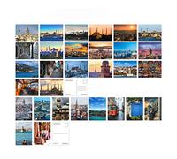 30 piezas 1 juego de tarjetas postales en blanco de la ciudad famosa en el edificio de viajes paisajísticos de la ciudad de Estambul.