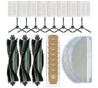 (30 piezas) 105 Combo Accesorios de repuesto para iRobot Roomba Combo 2 Essential y Roomba 105 Combo, 3 cepillos giratorios, 8 cepillos laterales, 8 filtros HEPA, 8 bolsas para el polvo y 3 mopas