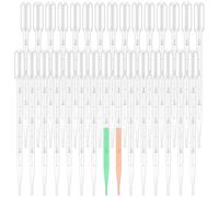 30 Piezas 3 ml Pipetas,Pipetas de Transferencia de Plástico,Desechables Pipeta con Escala,Pipeta,Pipetas de Plástico,para Laboratorio,Aceites Esenciales,Pinturas Acrílicas,Hornear