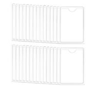 30 piezas 7 x 10 cm, bolsillos autoadhesivos para tarjetas de visita, transparentes con apertura superior para cargar, bolsillo adhesivo para tarjetas de visita, soporte autoadhesivo para etiquetas