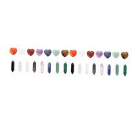 30 Piezas a granel rosa para mujer cristal de feng shui gemas del corazón brujas cristales de energía cristales y piedras de chakra ágata colgante collar traje de cristal joya