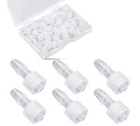 30 Piezas Adaptador de Jeringa, Macho Luer Lock 3/16 Inch Kit de Conector Luer Lock a Adaptador de Acoplador de Jeringa Adaptador Luer