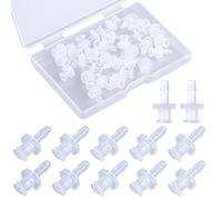 30 Piezas Adaptador de Jeringa, Transparente Femenino Luer Lock 1/8" kit Deconectores luer Lock a Adaptador de Acoplador de Jeringa (3,2mm)